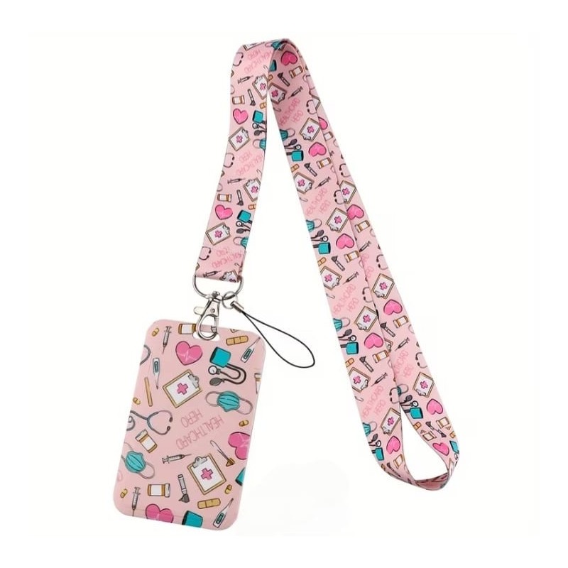 Porta Carnet Enfermera Rosa