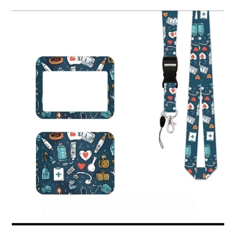 Porta Carnet Enfermería azul